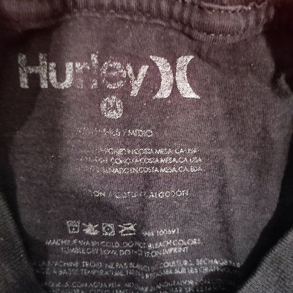 Hurley grey T-shirt with graphic design men's size M - Picture 4 of 4